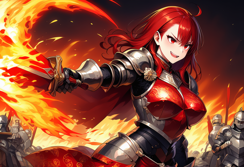 炎属性のつよつよ剣士お姉さん