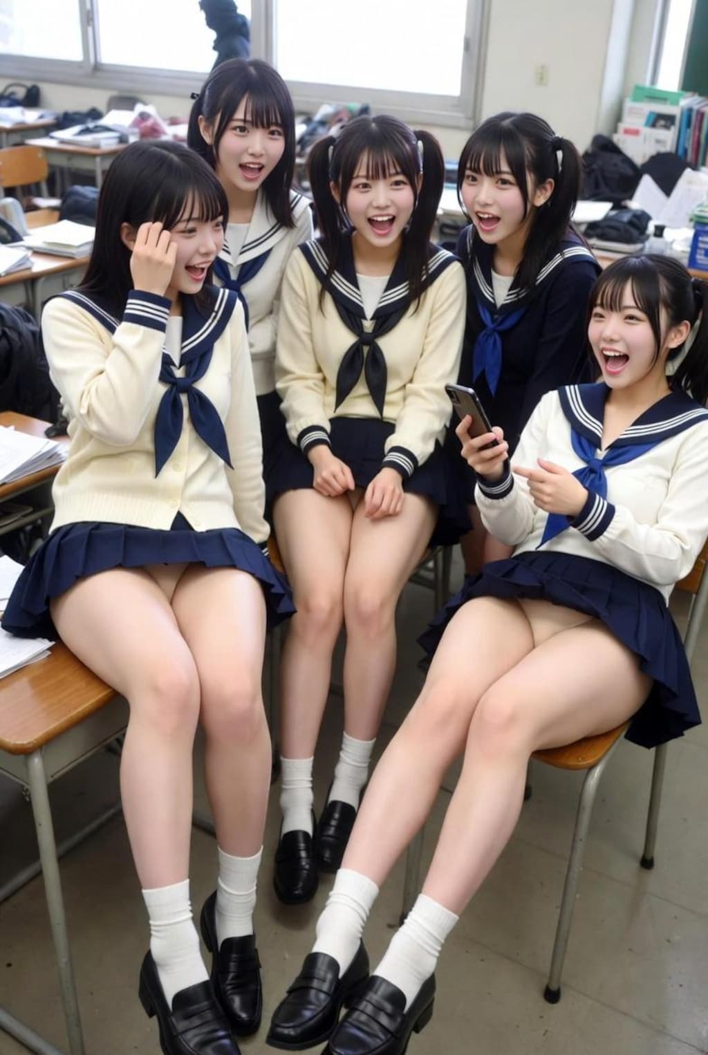 放課後の教室の風景