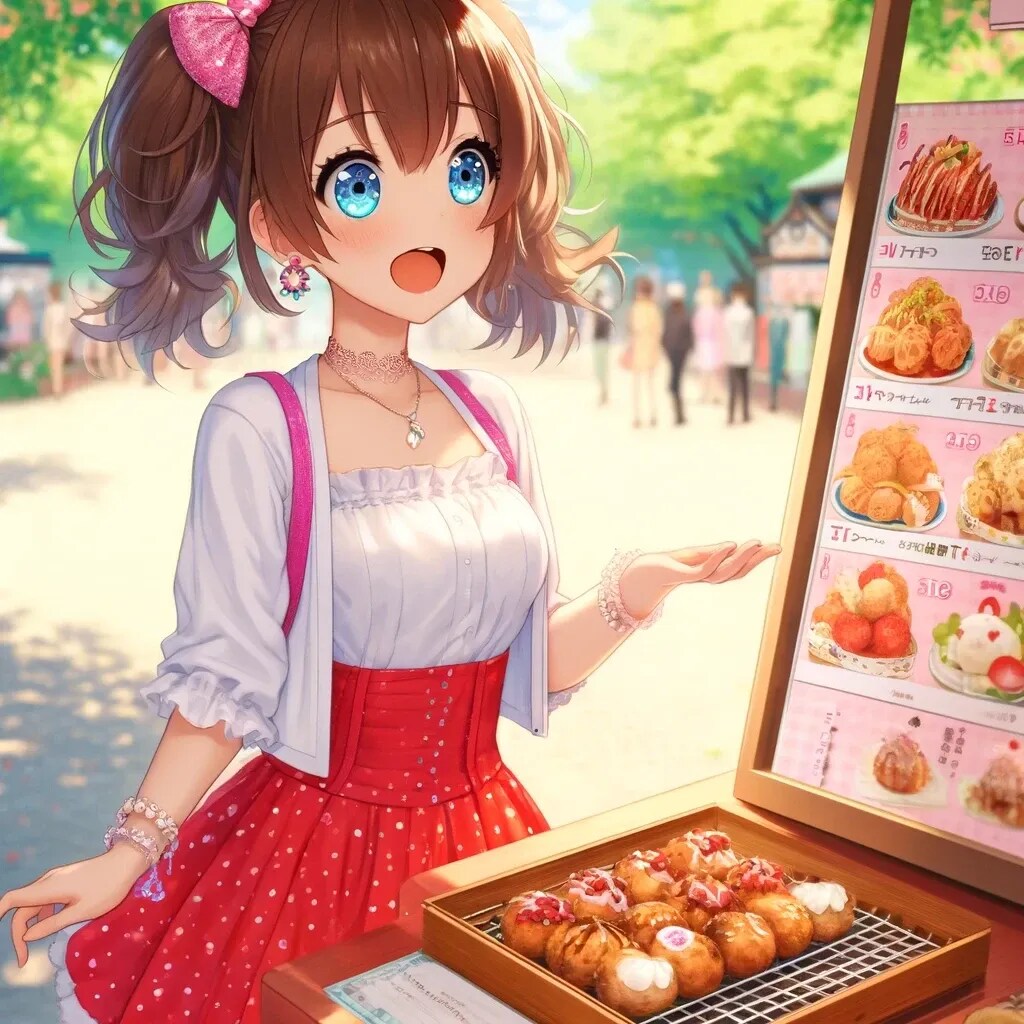 賑やかなたこ焼き屋