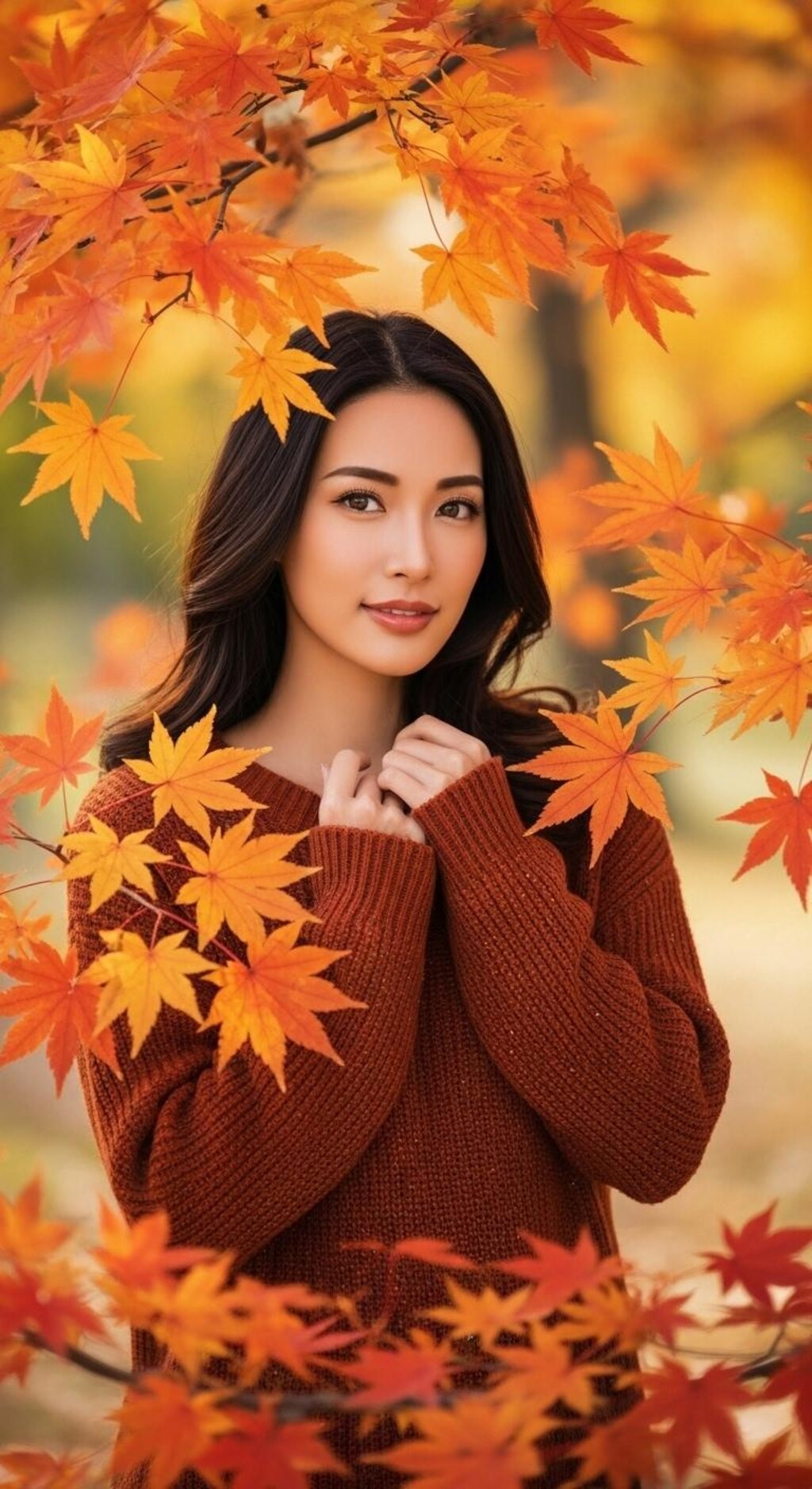 紅葉ポートレート