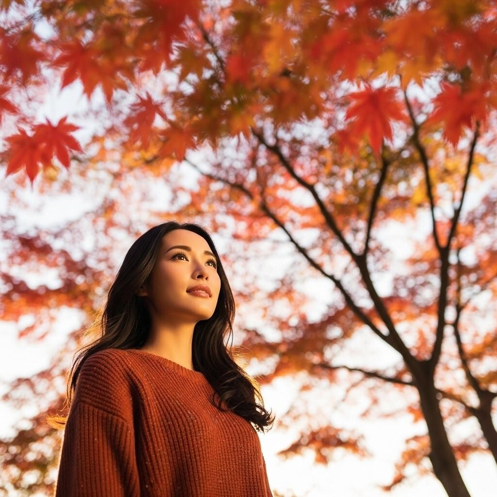 紅葉ポートレート