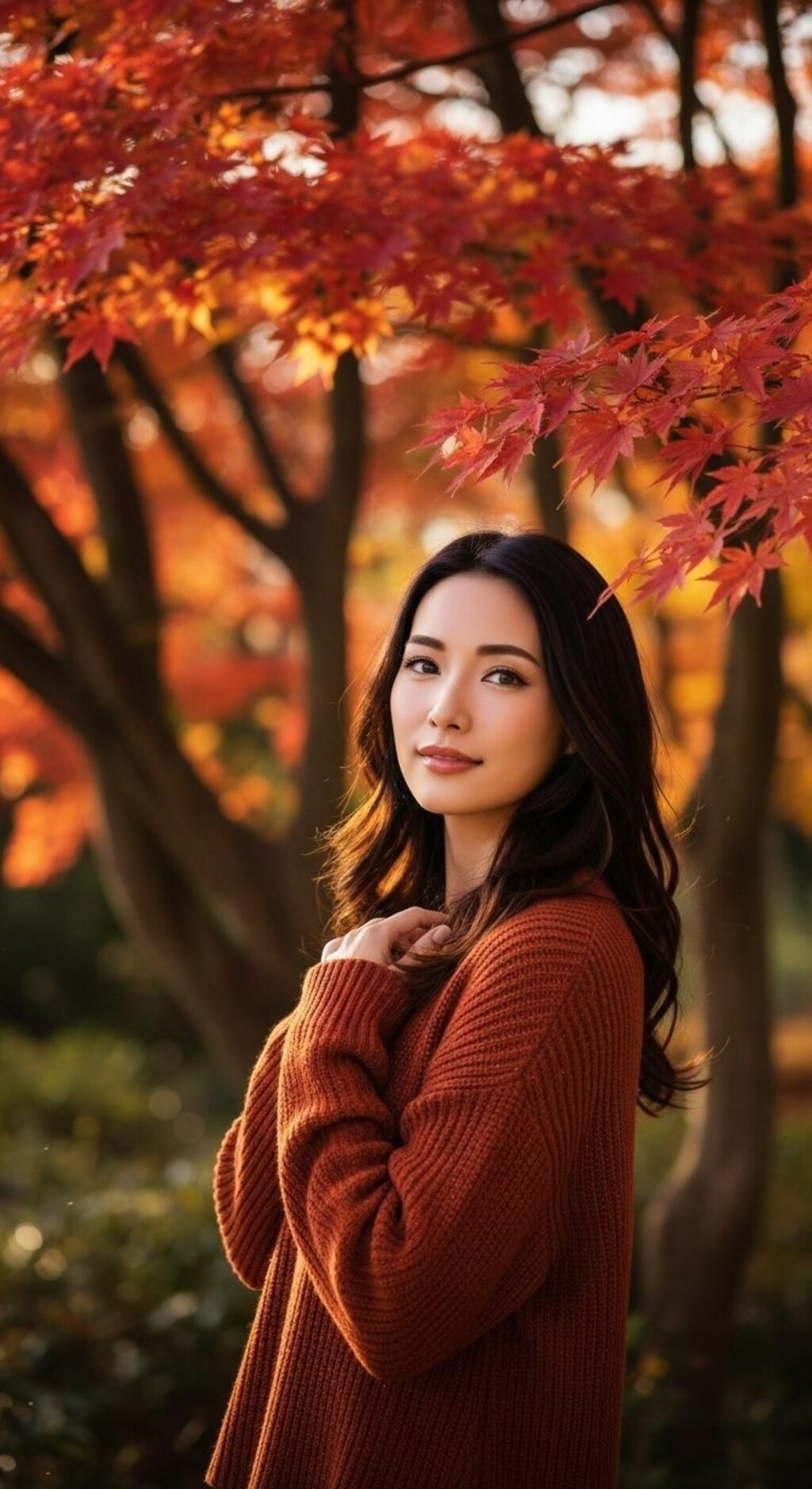 紅葉ポートレート