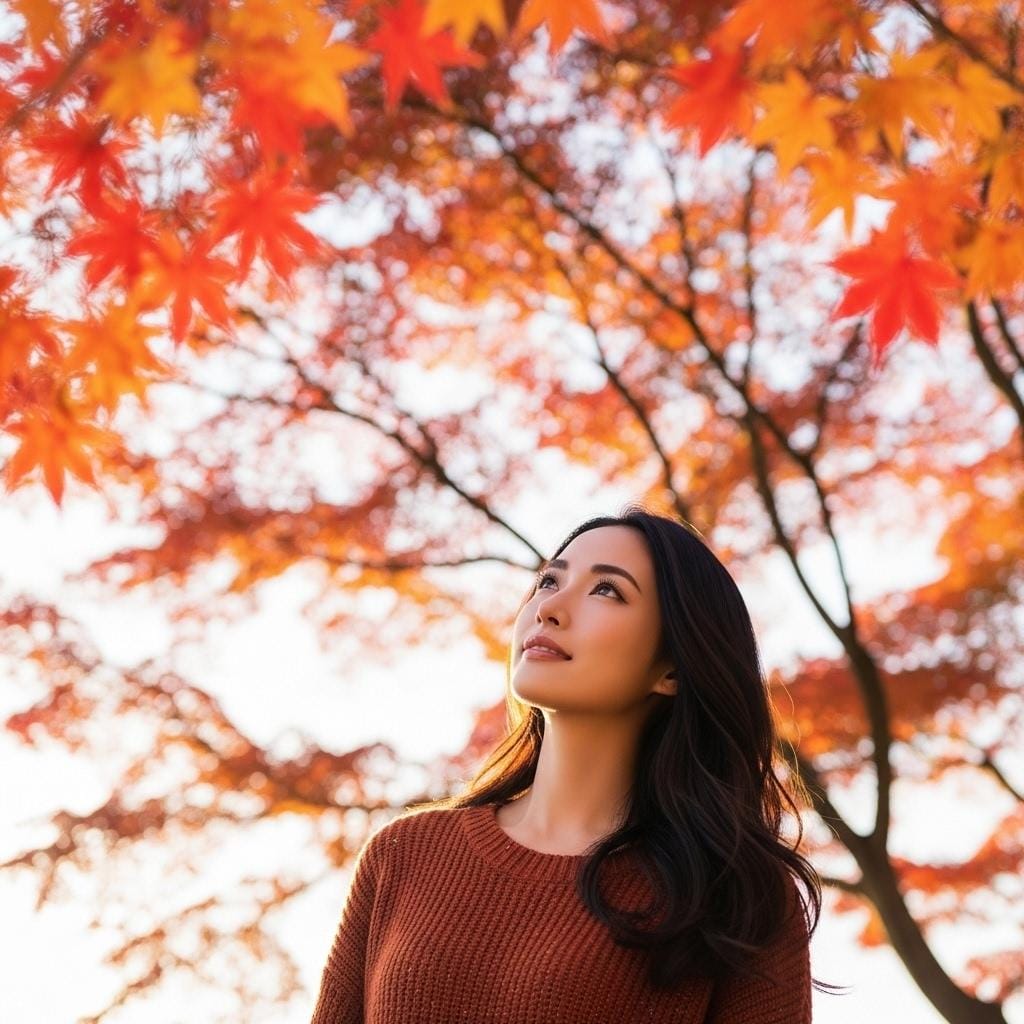 紅葉ポートレート