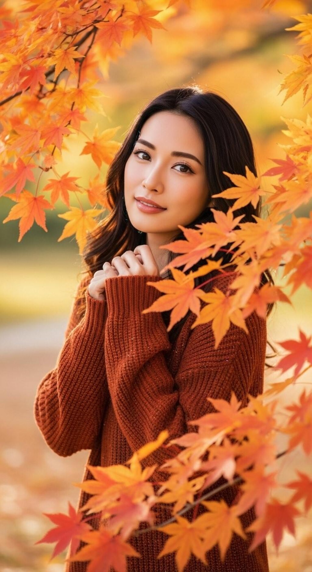 紅葉ポートレート