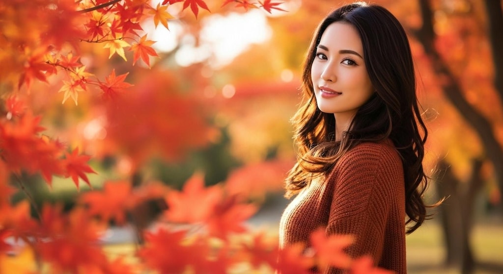 紅葉ポートレート