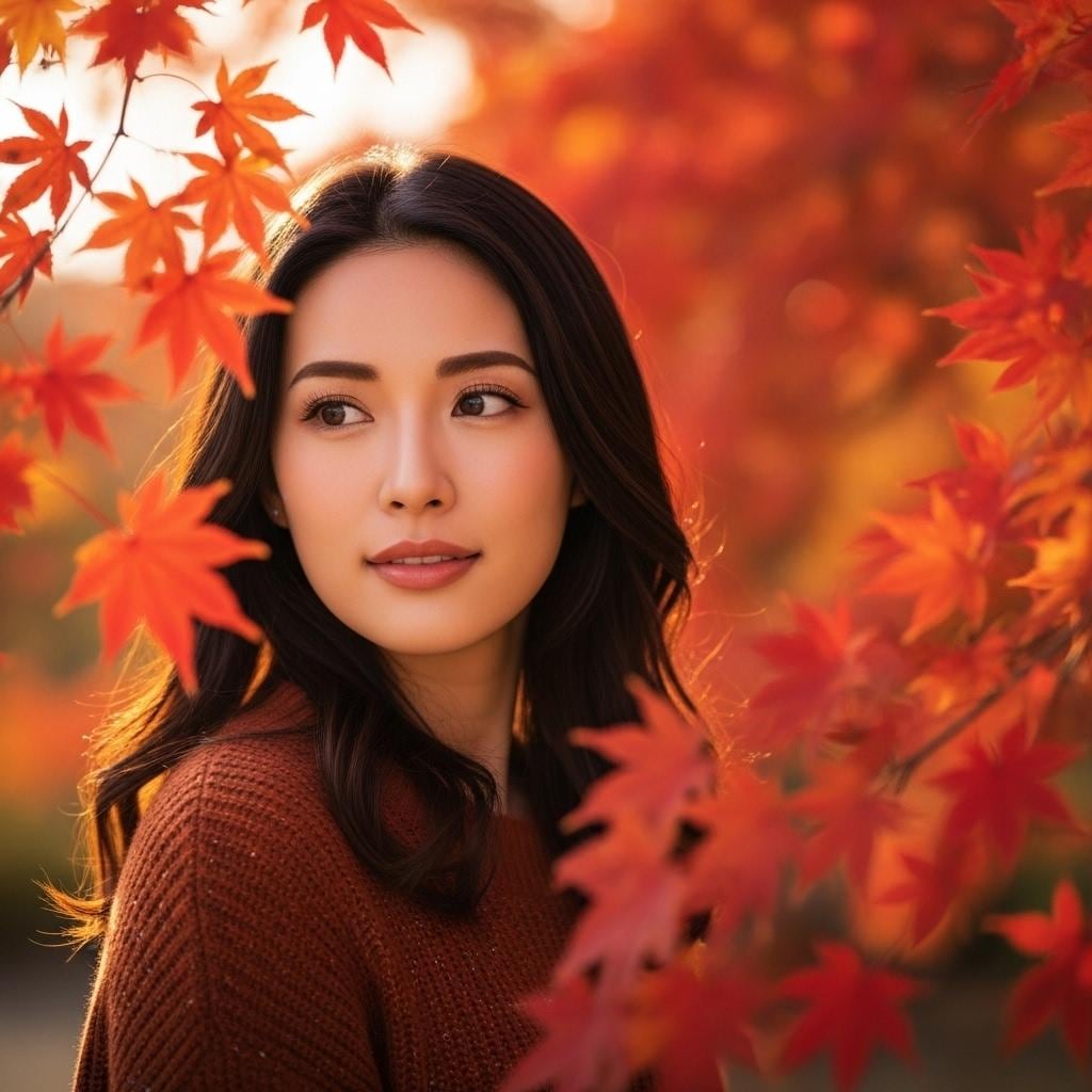 紅葉ポートレート