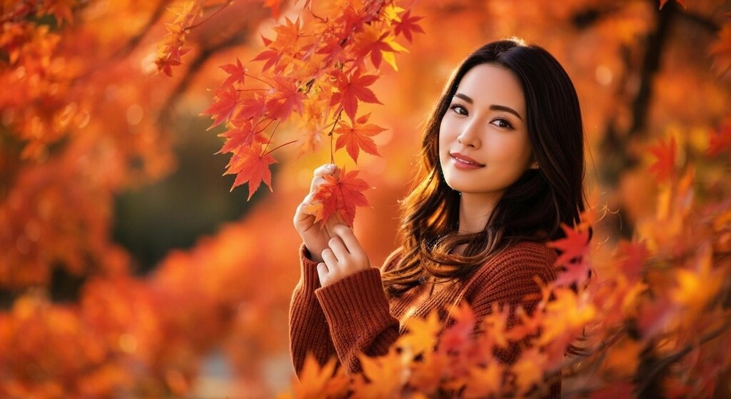 紅葉ポートレート