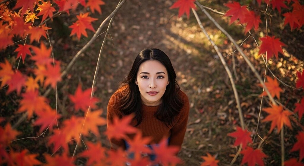 紅葉ポートレート