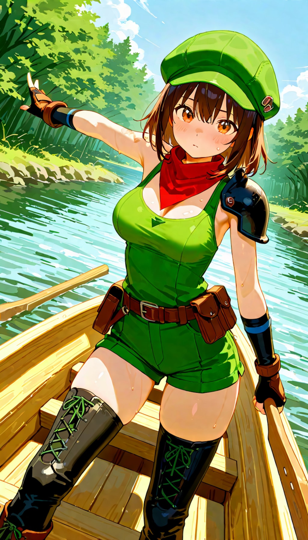 冒険家の日の緑シーフさんは川を下るようです