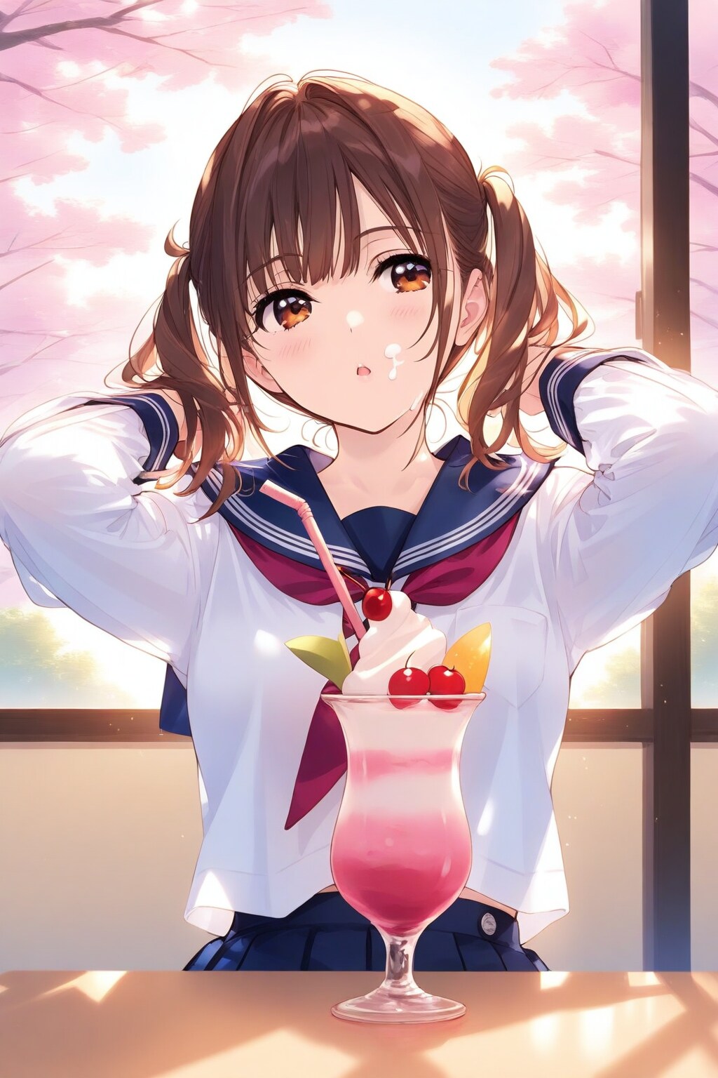 やだ、跳ねちゃった。