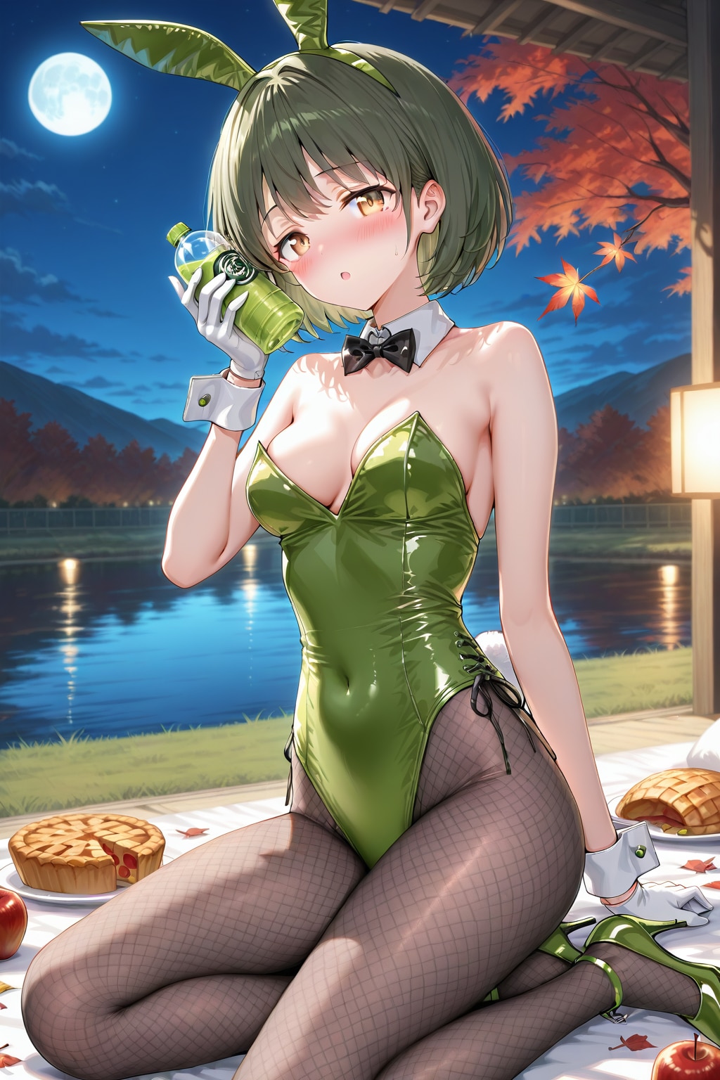 バニーガール衣装のにちか