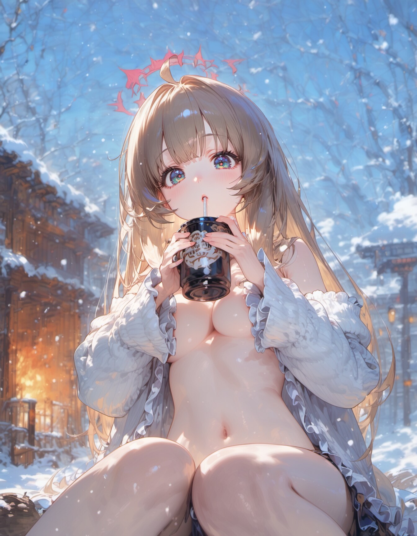 peeking out