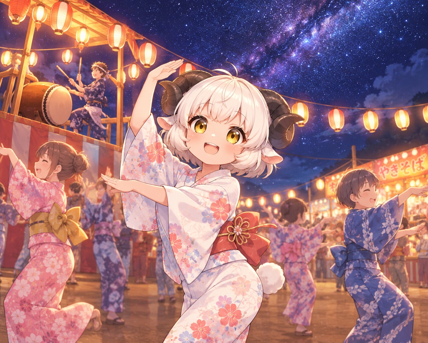 盆踊りを踊るメイちゃん♡ | の人気AIイラスト・グラビア