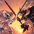 夕日の下で天使VS悪魔 8枚目