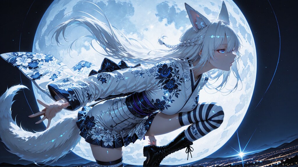 夜空を翔けるゆっこ