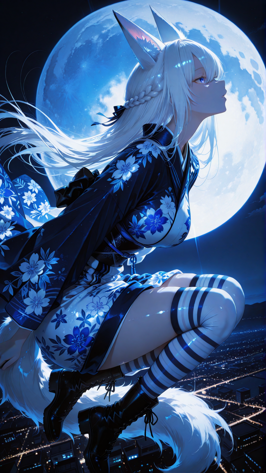 夜空を翔けるゆっこ