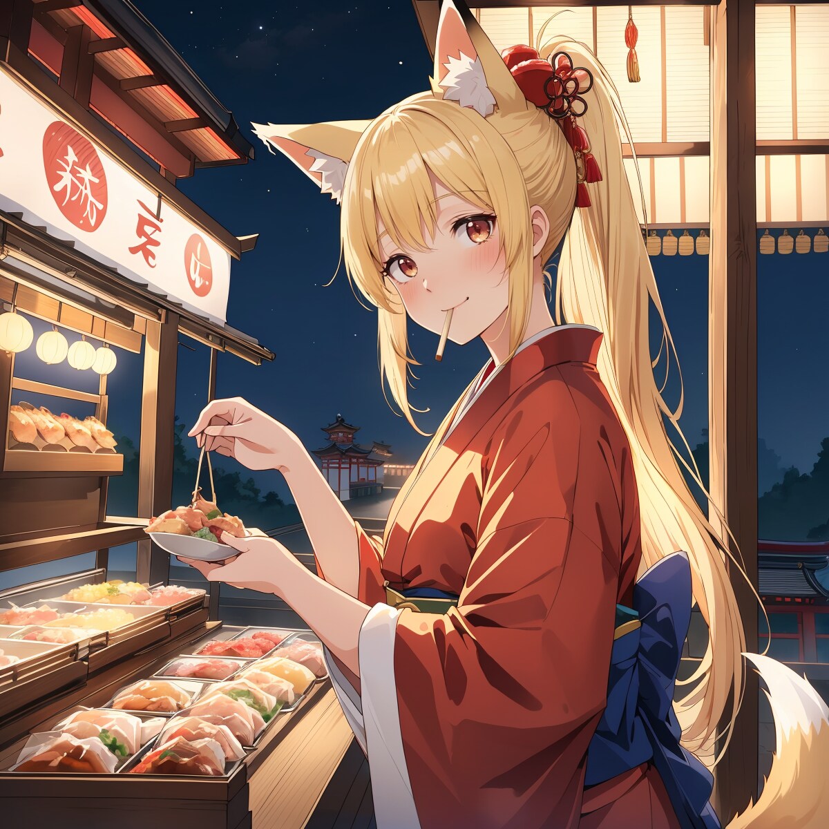 夜店食べ歩き