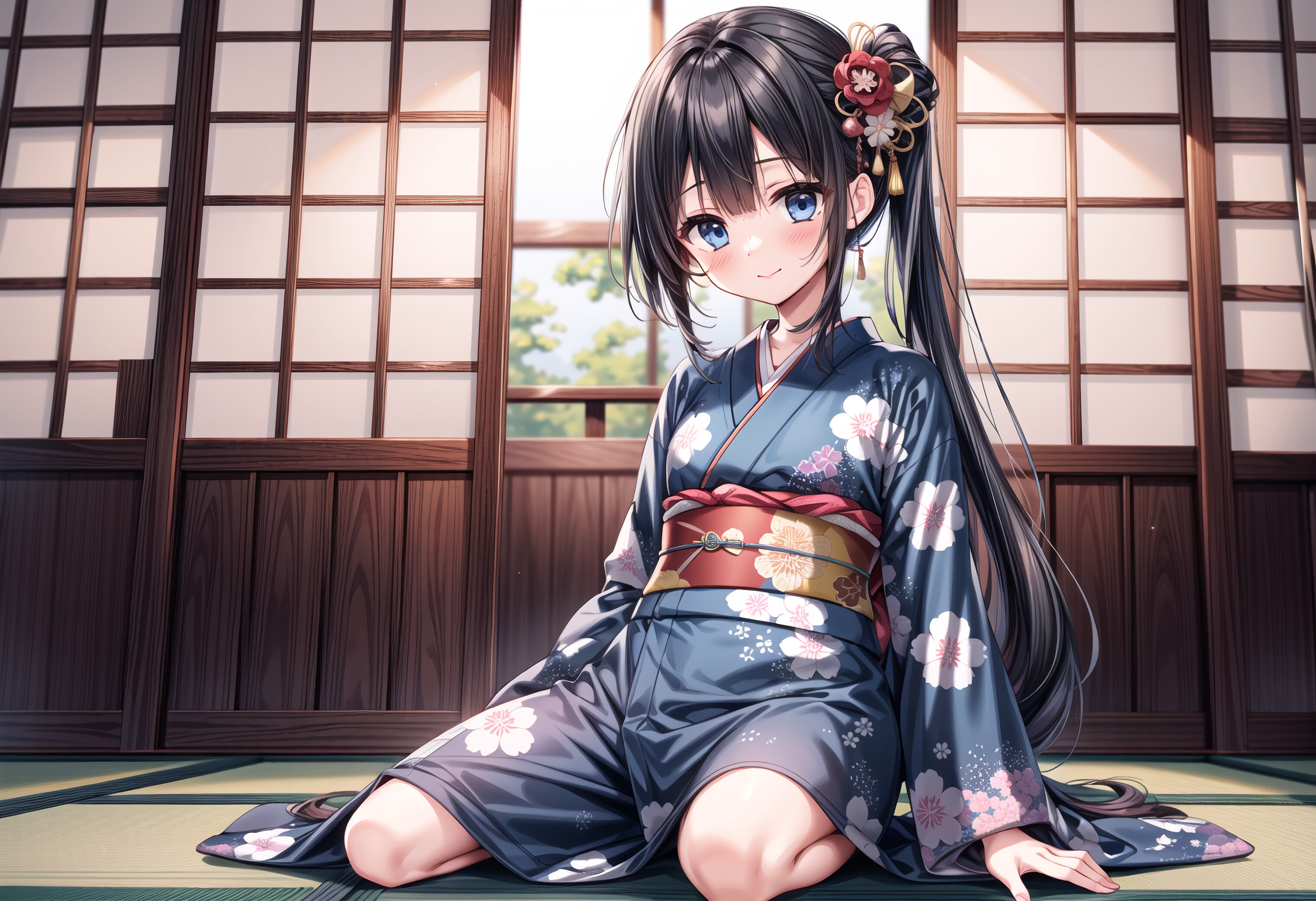 和服黒髪お嬢様