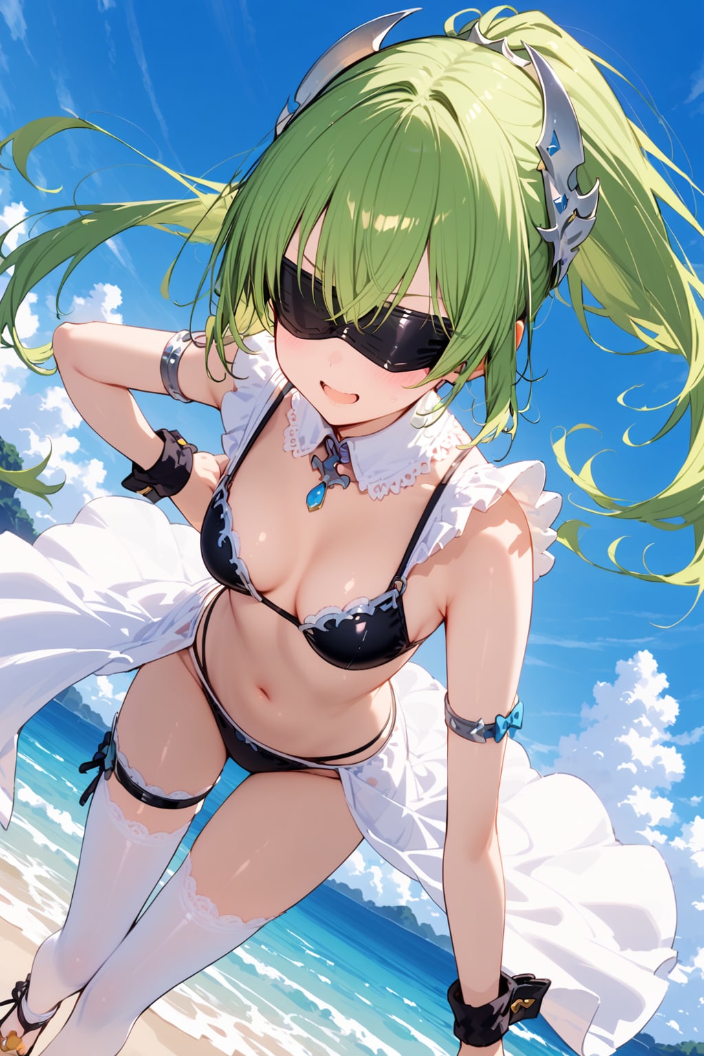 HALOで目隠しビキニアーマー娘さん