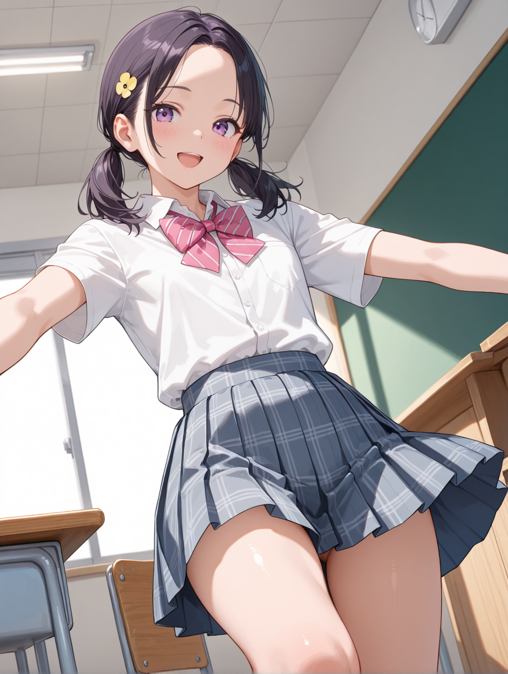 今日は風が強くてスミレちゃんのパンツが見れました。