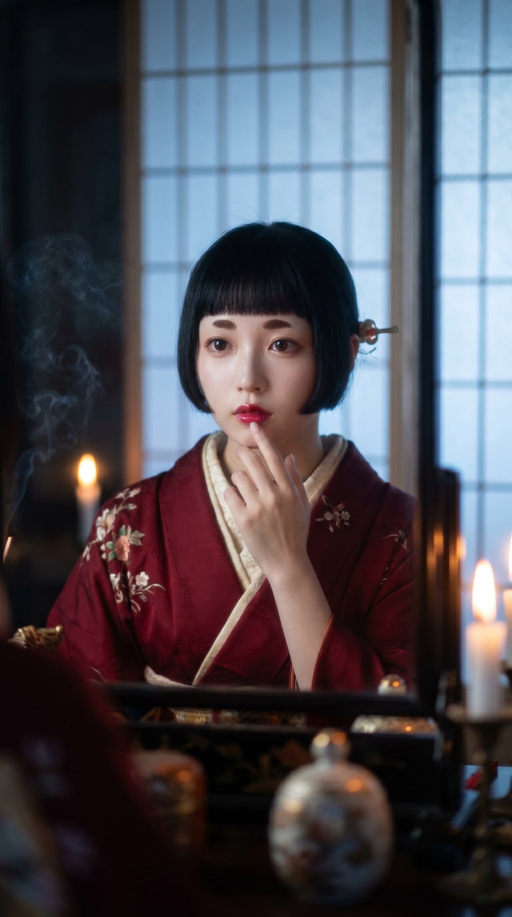 Candles for the Girl in Crimson Silk