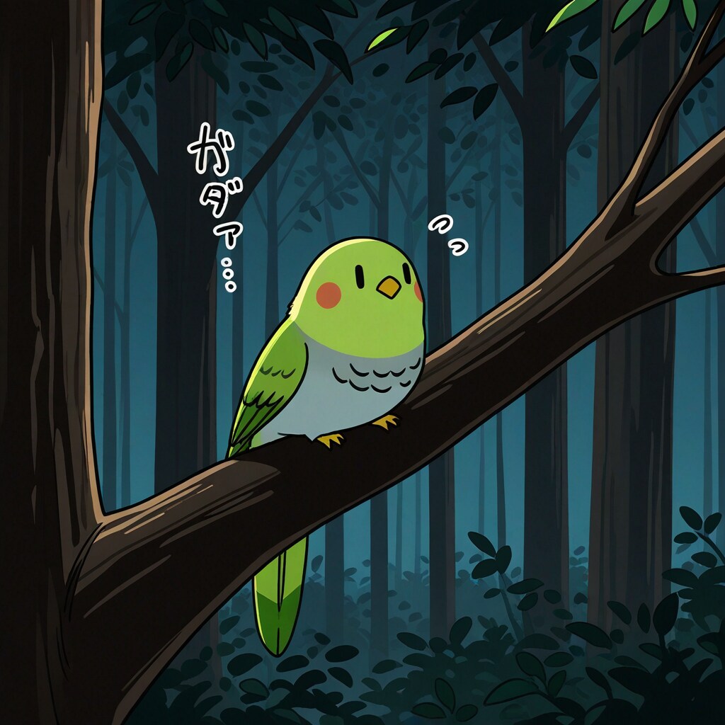 森の危機を感じ取ったインコ