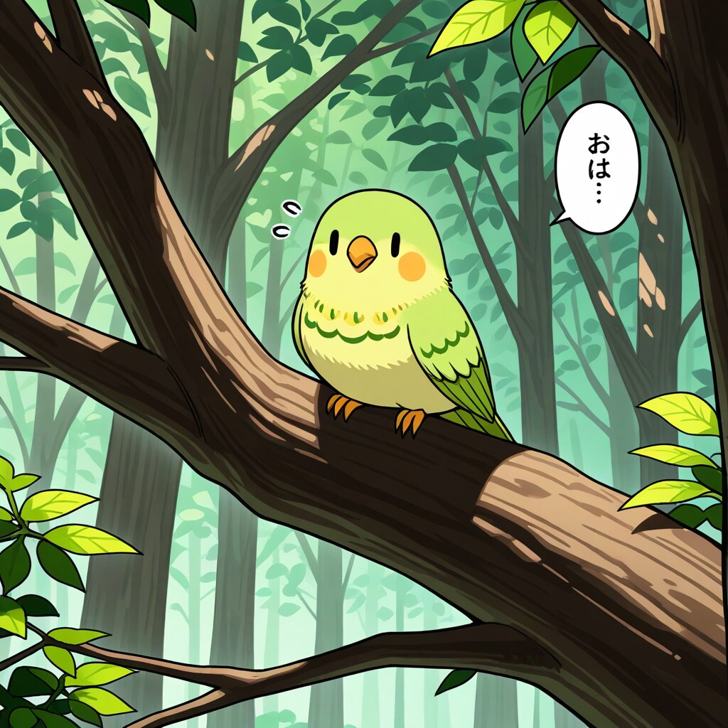 森の危機を感じ取ったインコ