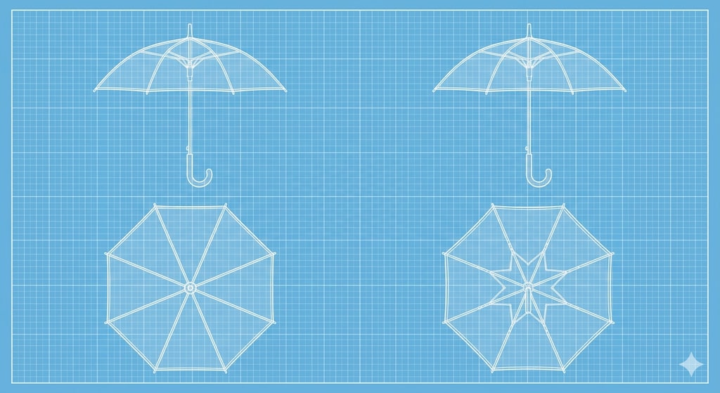 紫陽花庭路　＜一部、傘四面図（仮）を素材使用＞
