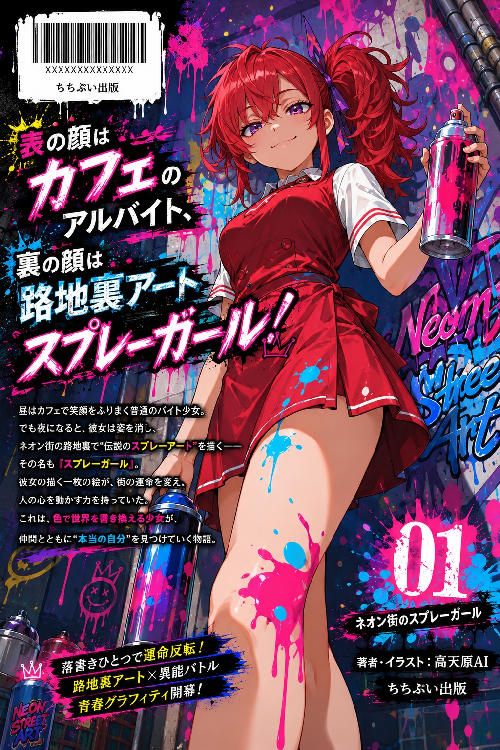 架空ラノベ：ネオン街のスプレーガールは世界の色を書き換える