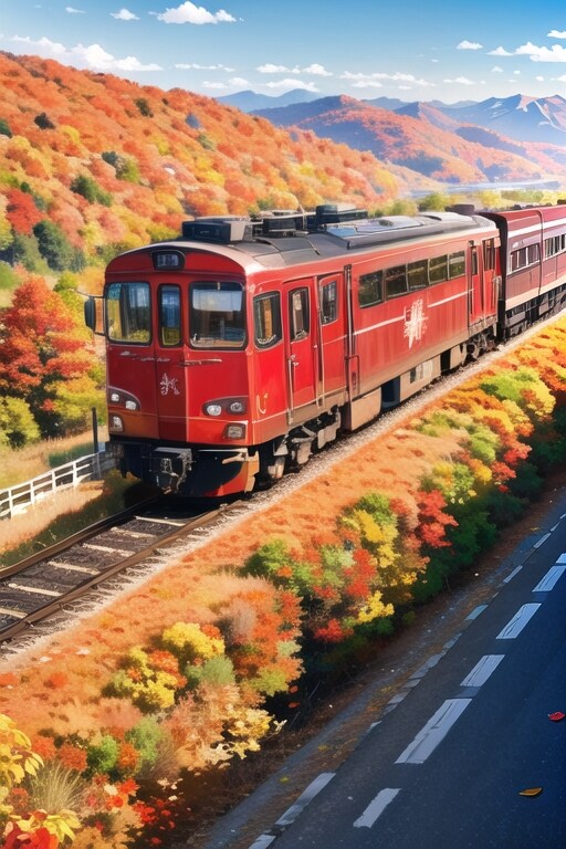 海外の車窓から　来週はカッツェブルク鉄道の紅葉号に乗車します。 | の人気AIイラスト・グラビア