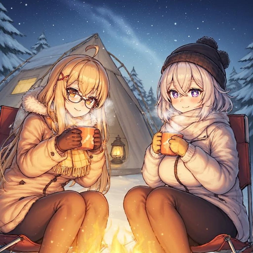 冬のレジャーを楽しむ4人