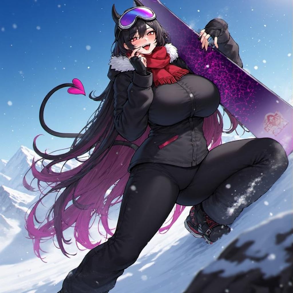 冬のレジャーを楽しむ4人