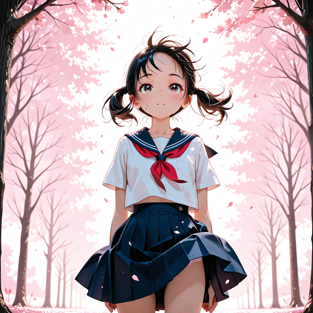 cherry blossoms falling