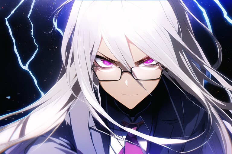 銀髪褐色の男