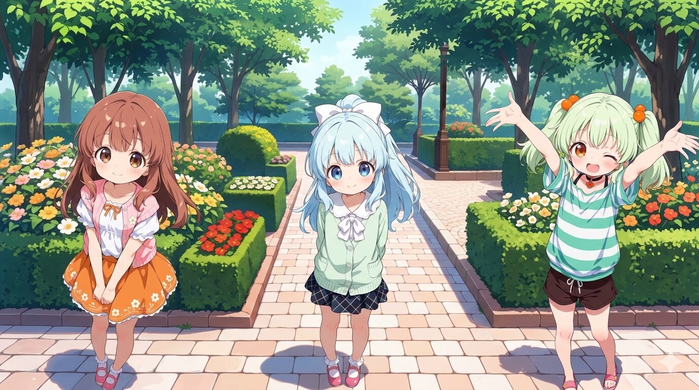 いちごぐみ・かえで・あおい・りお