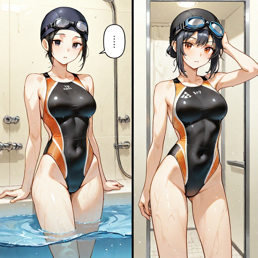 シャワー室とかの競泳水着の少女達