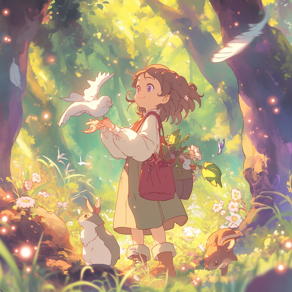 動物と女の子 animals and girl