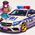 ラブライブキャラとメルセデスベンツFBIパトロールカーのドリ車 4枚目