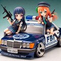 ラブライブキャラとメルセデスベンツFBIパトロールカーのドリ車 3枚目