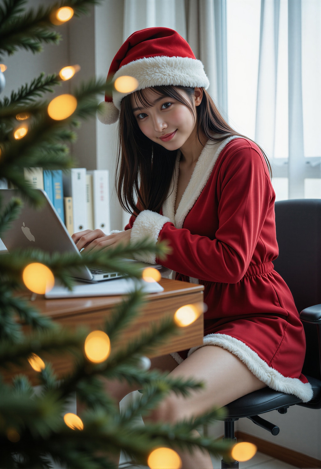 サンタコスでお仕事