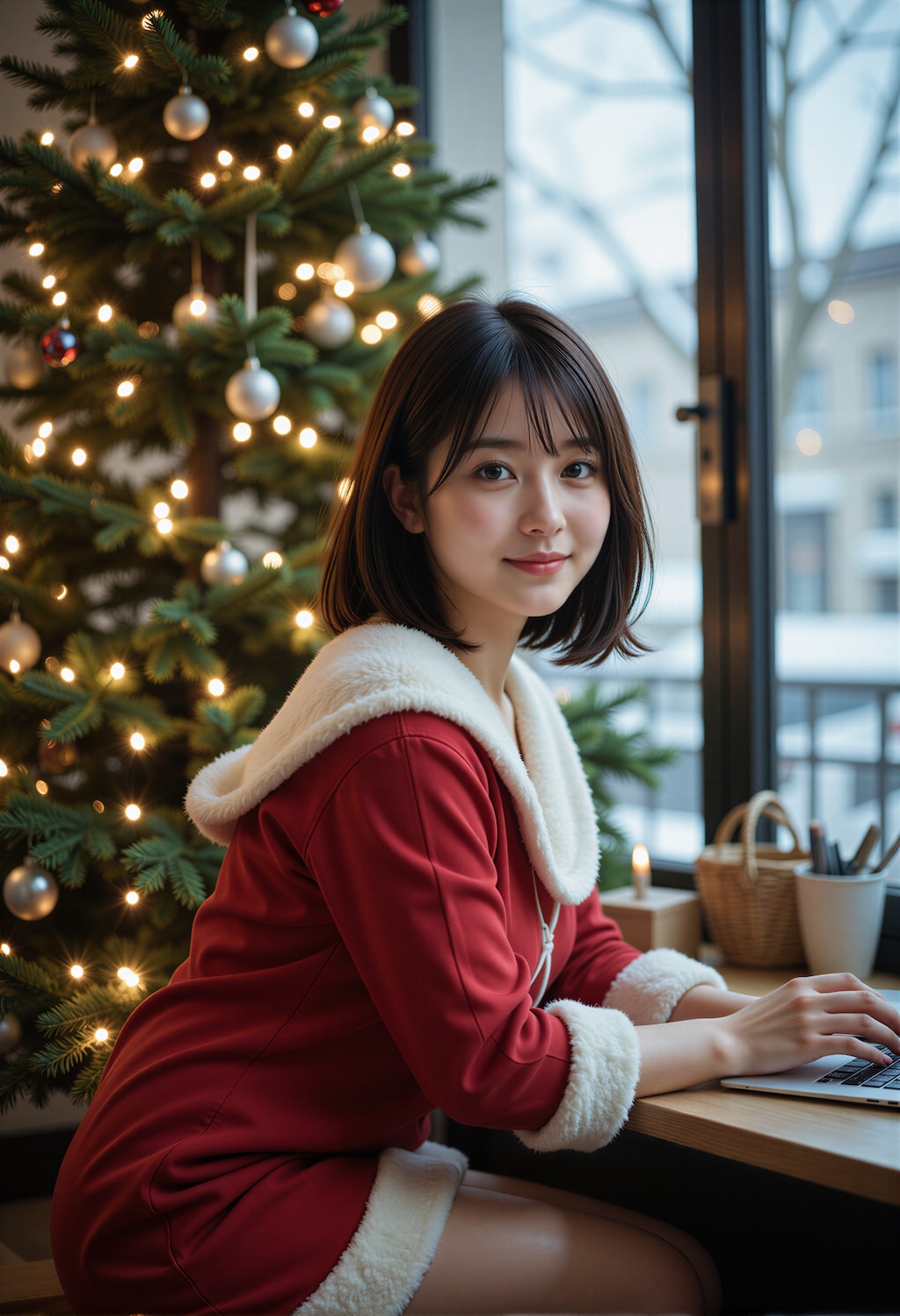 サンタコスでお仕事