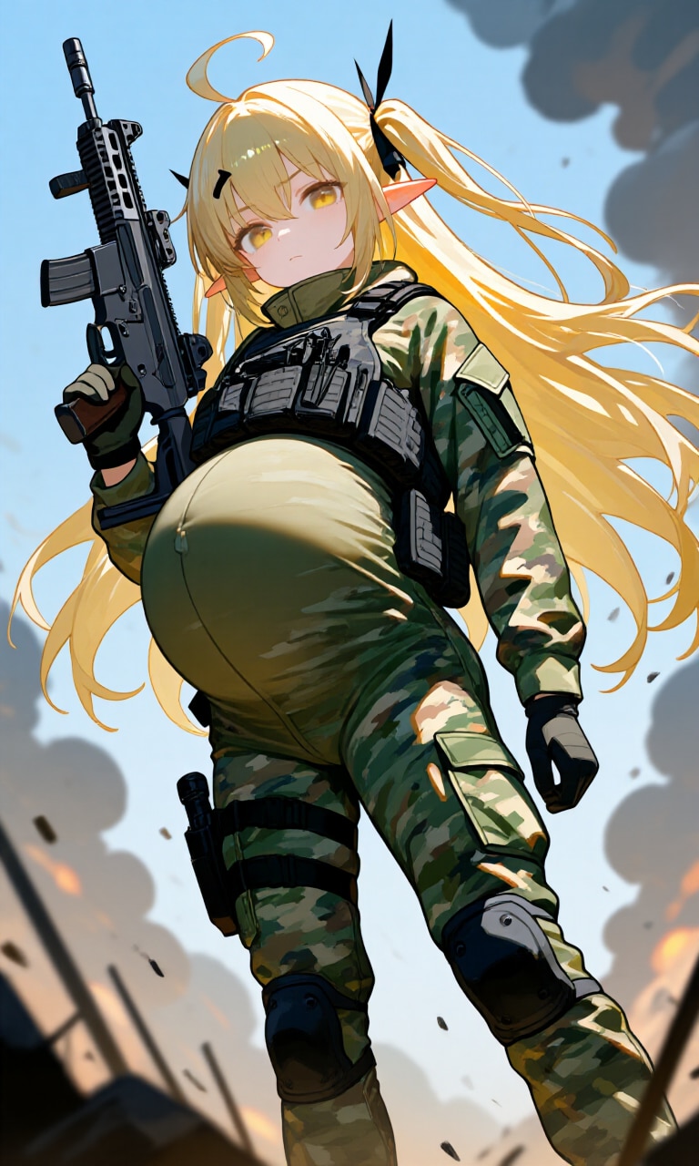 異世界ミリタリー妊婦シリーズその５４ | の人気AIイラスト・グラビア