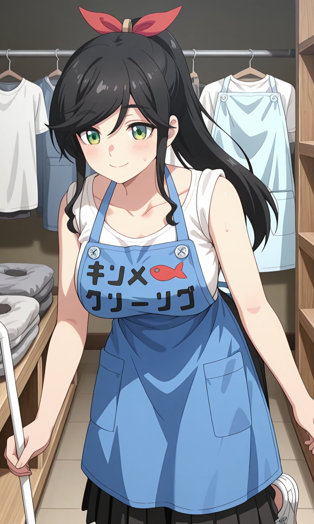 9月29日クリーニングの日なわけでPixAI生成で金目さん🧺❤️