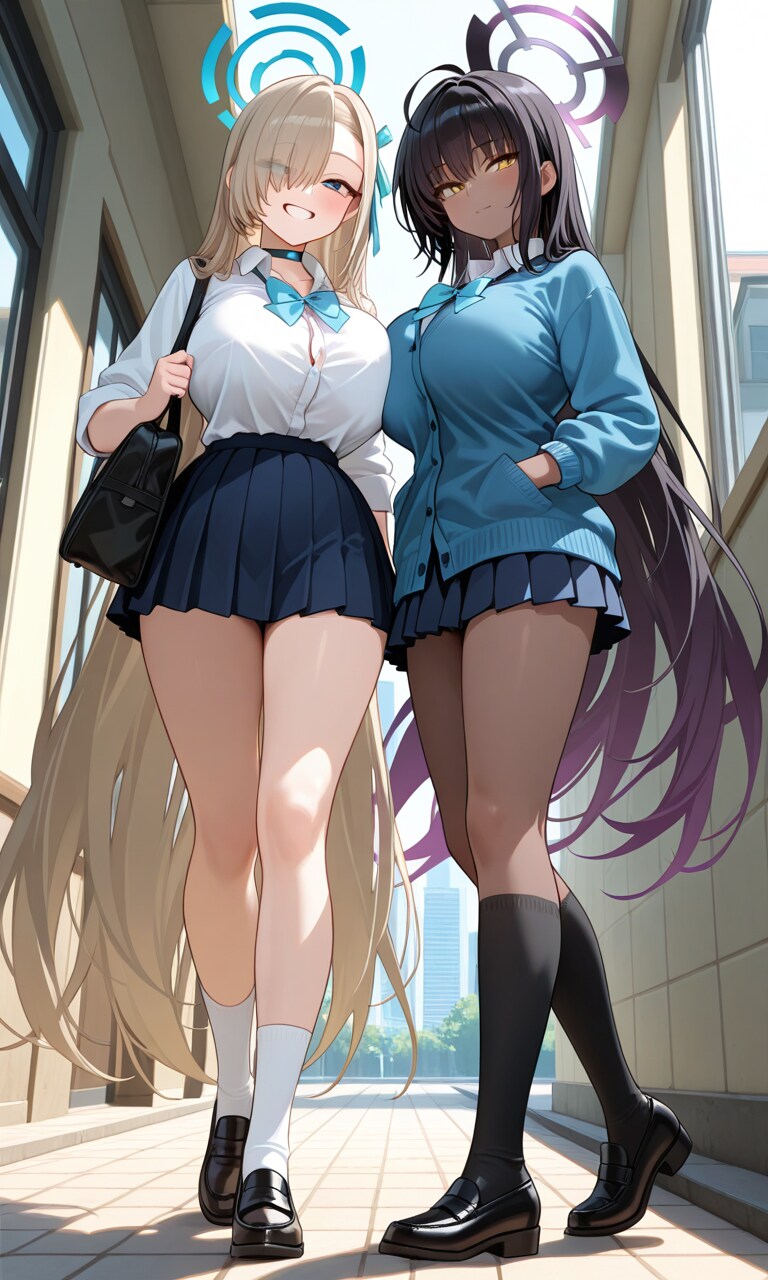 アスナとカリン　制服3