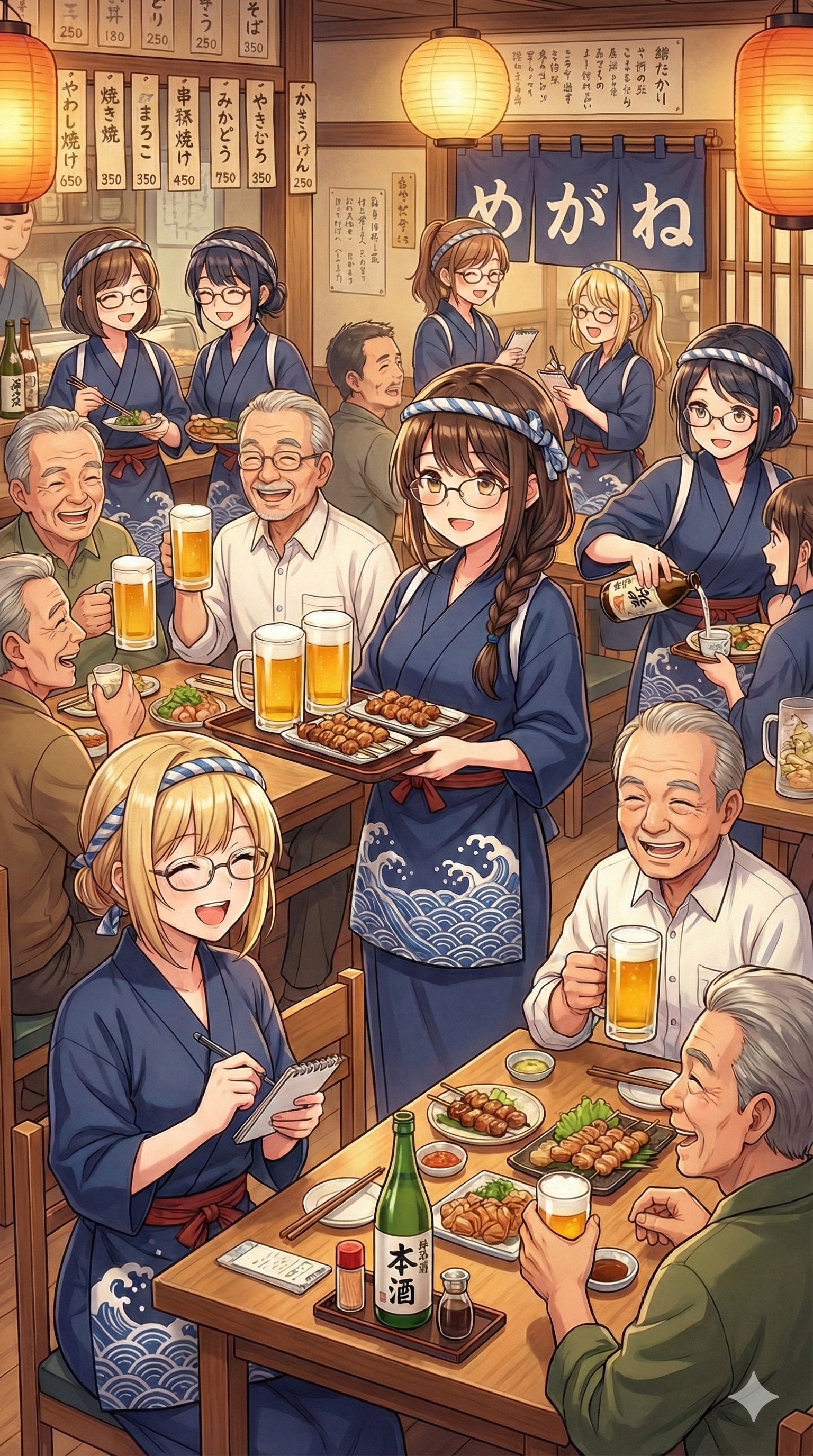 店員全員が眼鏡っ娘👓️✨ | の人気AIイラスト・グラビア