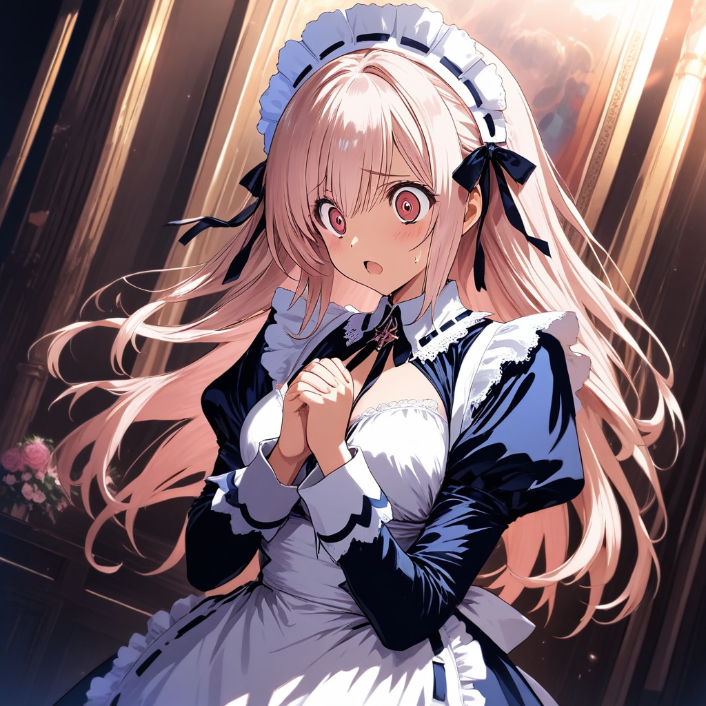 動揺するメイドさん