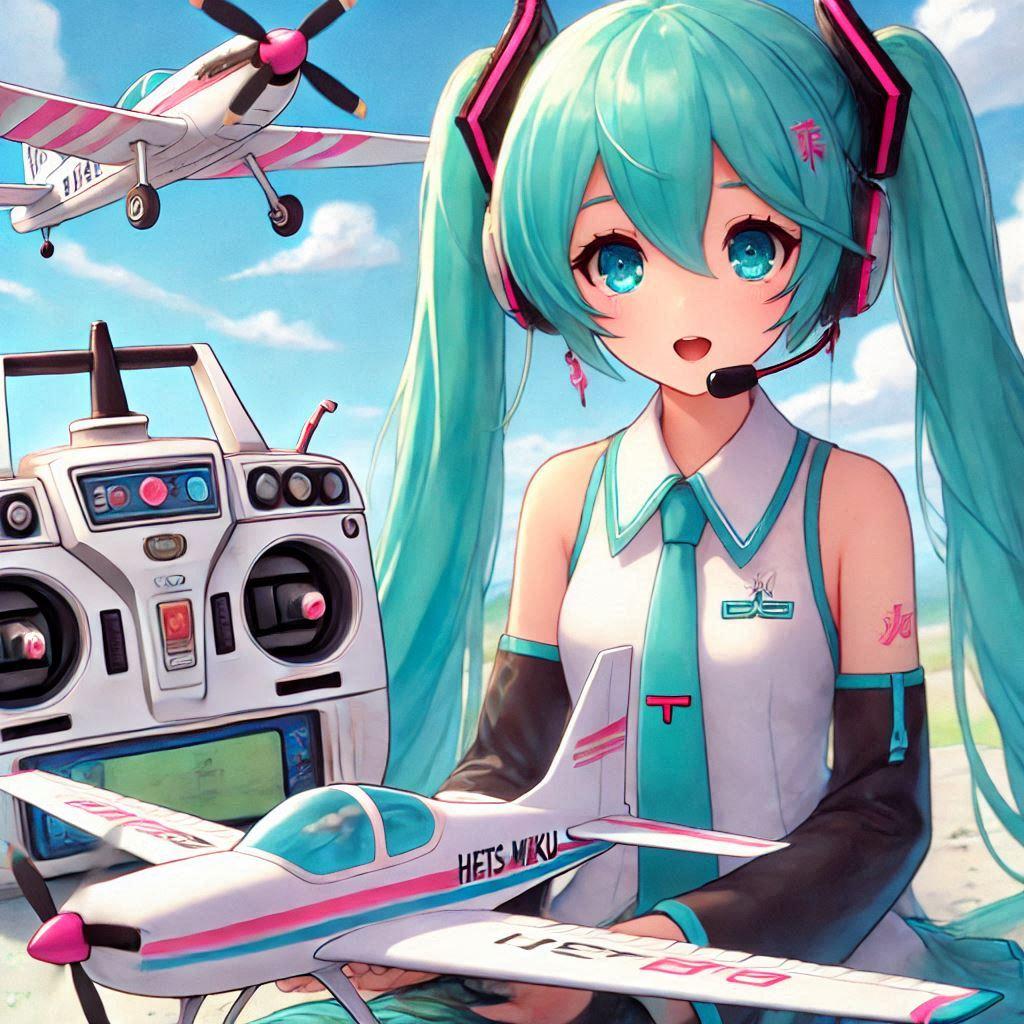 初音ミクとラジコン飛行機