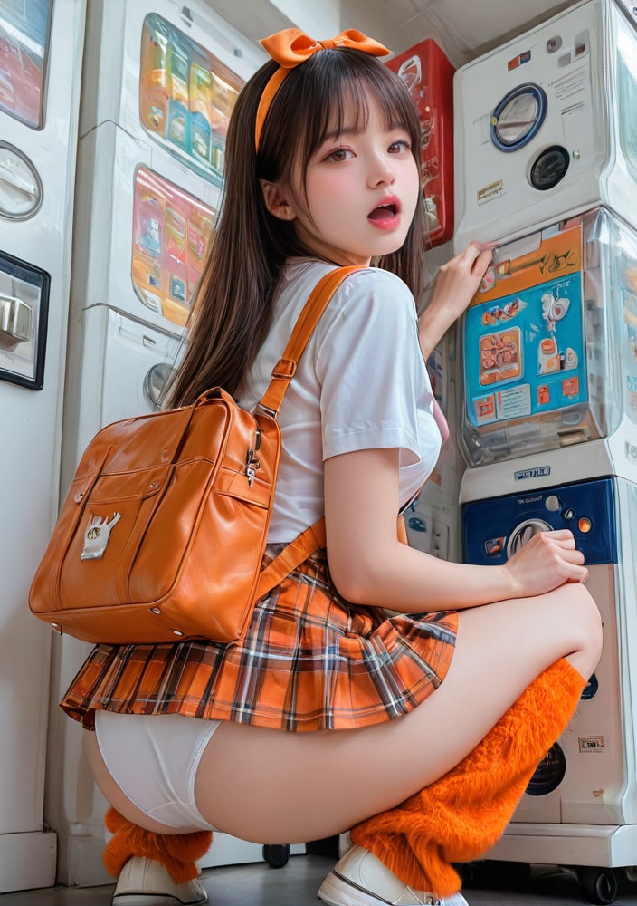 ガチャポンにハマるみかんちゃん