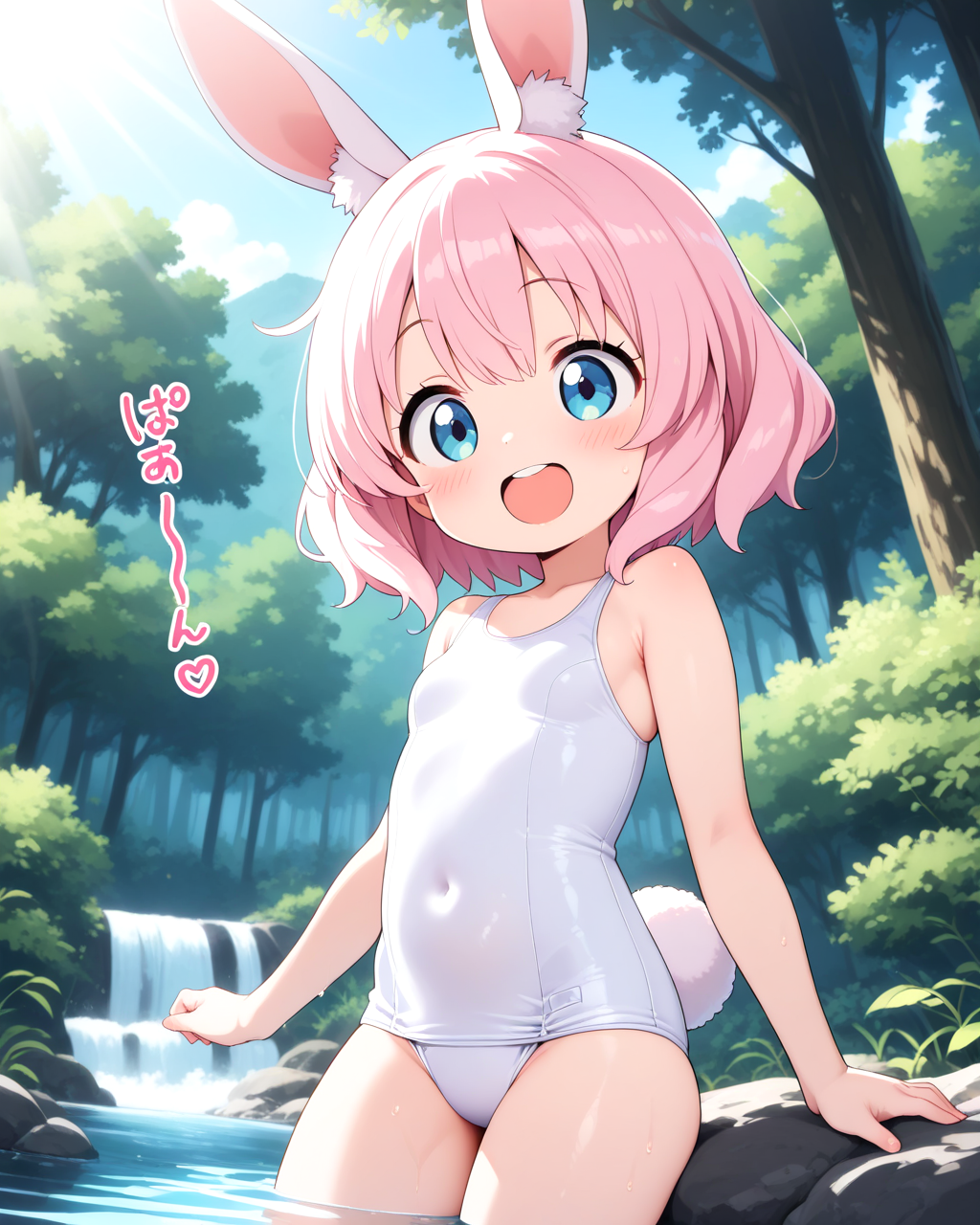 野生のうさぎさんはぺったんこなのですっ♡