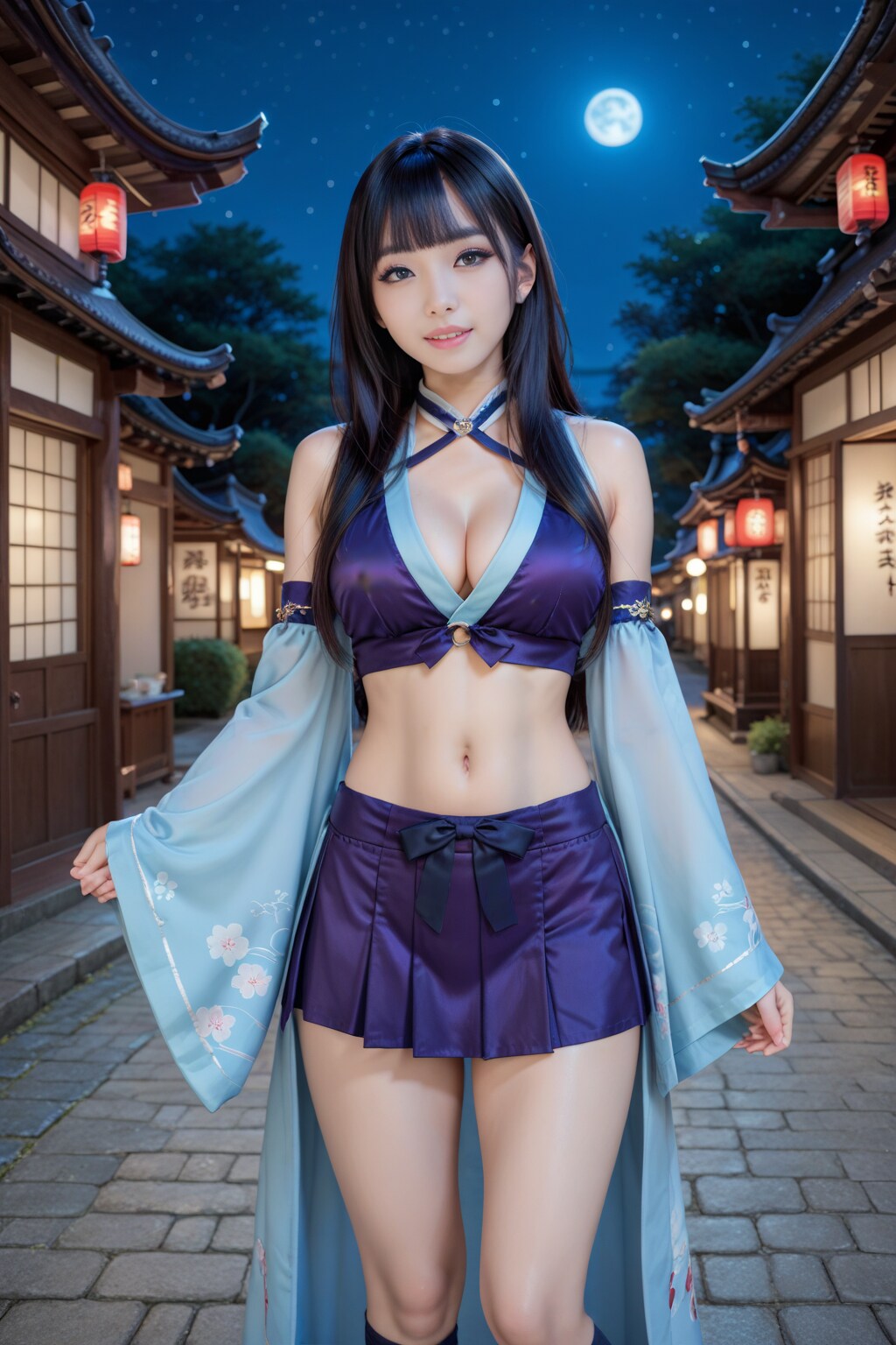 和風ドレスの美女